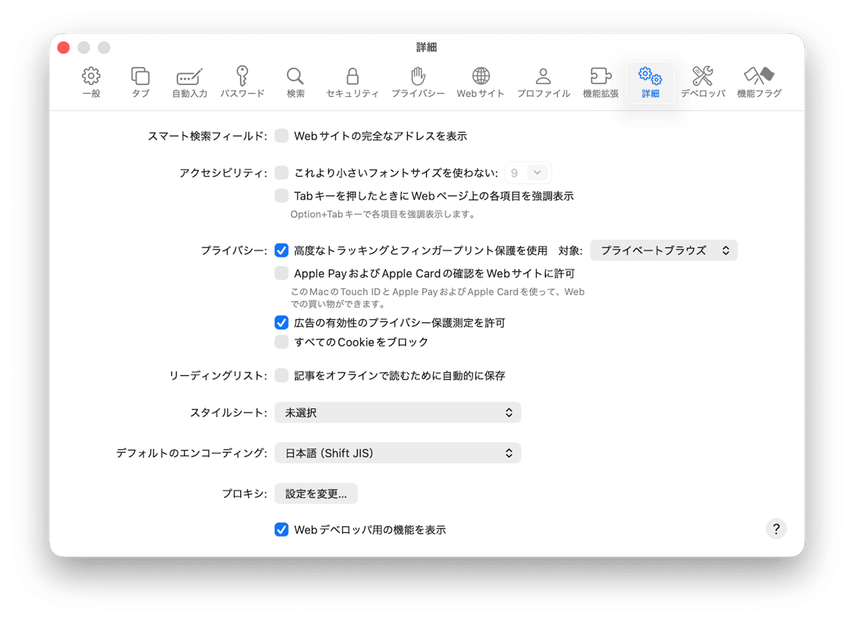 画面下部のメニューバーに「Webデベロッパ用の機能を表示」にチェックを入れる